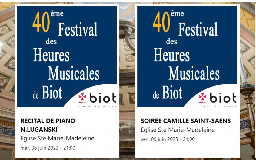40ème Festival des Heures Musicales de Biot