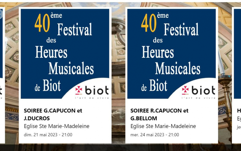 40ème Festival des Heures Musicales de Biot